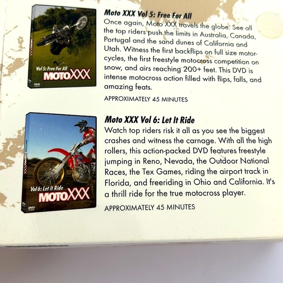 Moto Mania Boxed Set Of 4 Motocross Freestyle Action DVDS 2007 Collector’s Set - Picture 12 of 12